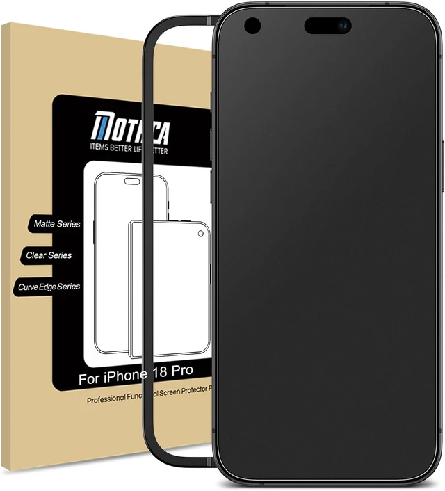 Main image of for iPhone 18 Pro Matte Glass Screen Protector 6.3-inch 1 Pack