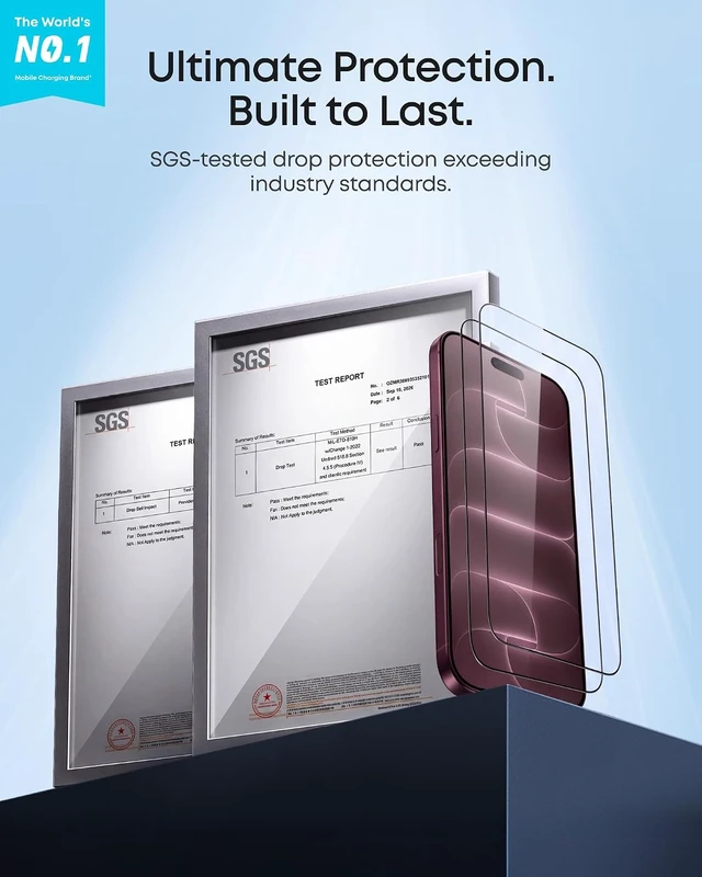 Alt view image 2 of 5 - Screen Protector for iPhone 18 Pro / 17 Pro 6.3-Inch 2-Pack