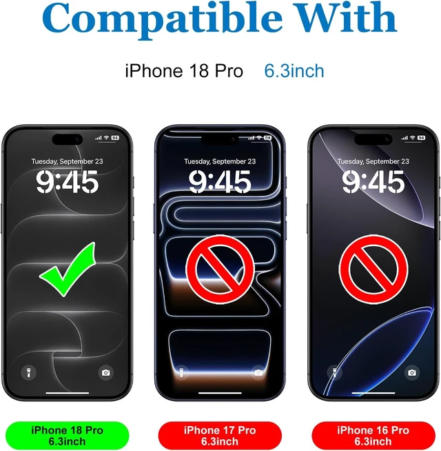 Alt view image 7 of 7 - 3 Pack for iPhone 18 Pro Max Matte Glass Screen Protector 6.9-inch