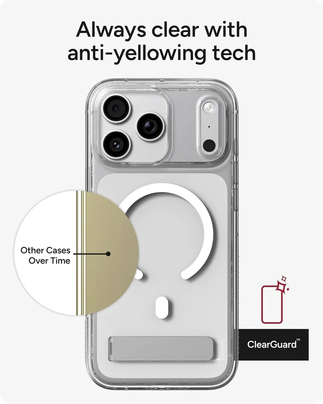Alt view image 3 of 6 - Crystal Palace Clear Case with Stand for iPhone 18 Pro Max/ 17 Pro Max