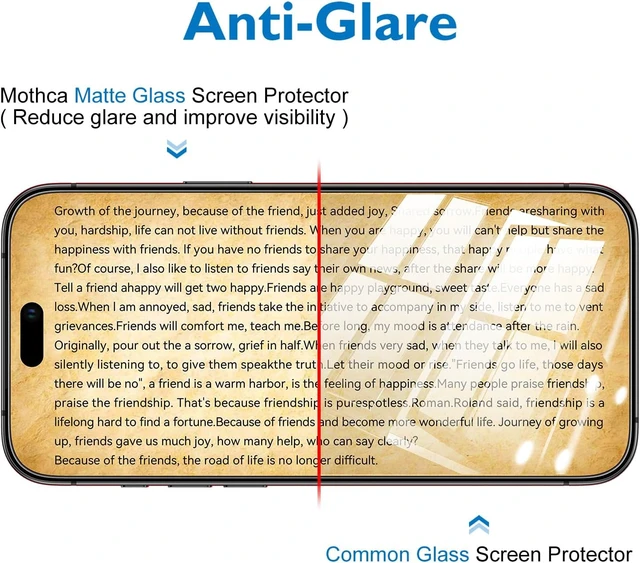Alt view image 5 of 7 - 3 Pack for iPhone 18 Pro Max Matte Glass Screen Protector 6.9-inch