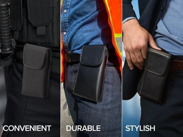 Alt view image 5 of 5 - Turtleback iPhone 18 Pro / 17 Pro Leather Belt Clip Holder Vertical-Medium