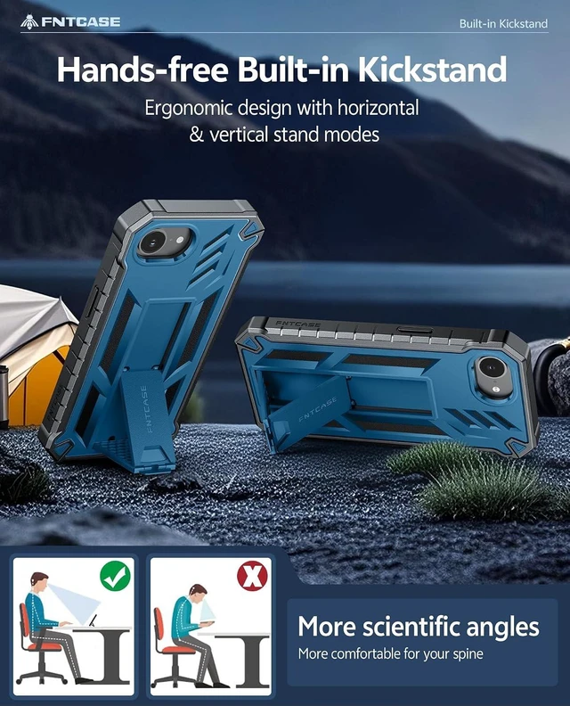 Alt view image 4 of 5 - for iPhone 17e Case with Built-in Screen Protector and Kickstand