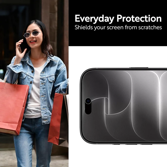 Alt view image 5 of 7 - 3 Pack for iPhone 18 Pro (6.3) Screen Protector Case Friendly MilitaryShield HD Clear Film - Made in USA