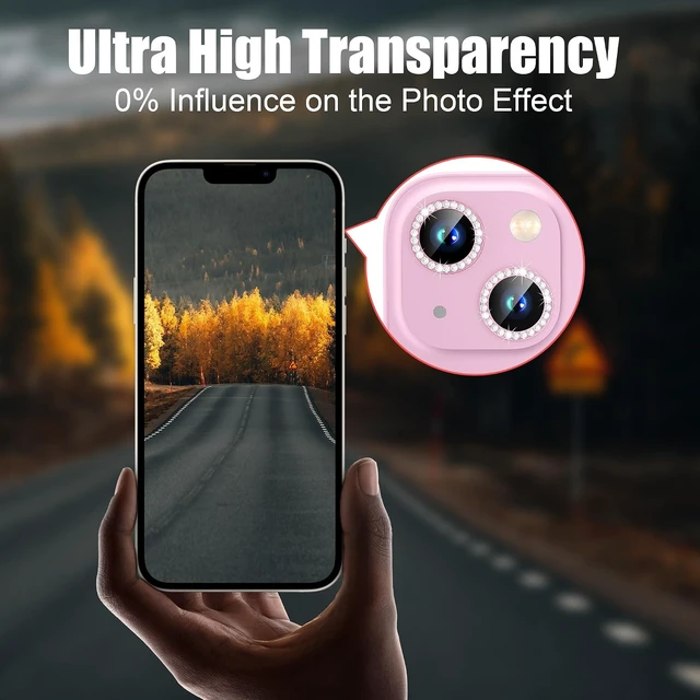 Alt view image 2 of 3 - 3+3 6 Pack for iPhone 15/15 Plus Camera Lens Protector Cover