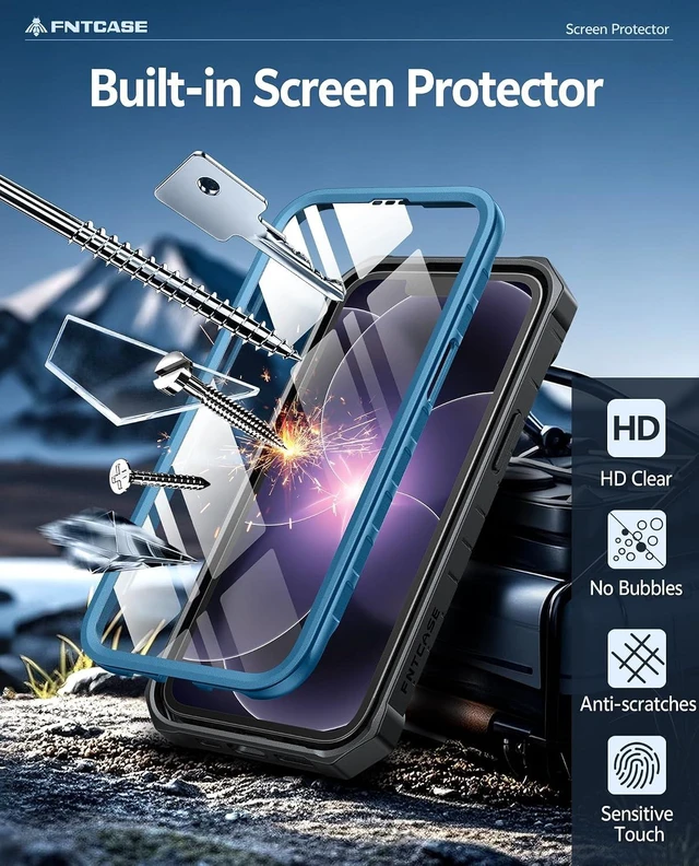 Alt view image 3 of 5 - for iPhone 17e Case with Built-in Screen Protector and Kickstand