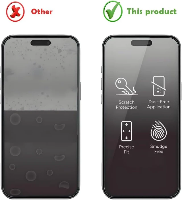 Alt view image 4 of 5 - 2 Pack Screen Protector for iPhone 16 E and Soft TPU Protective Case
