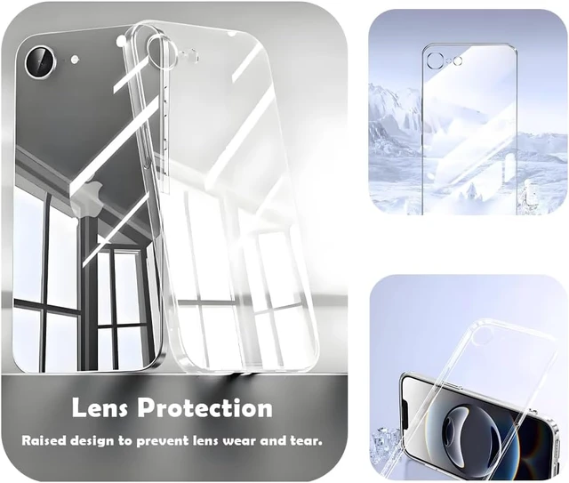 Alt view image 3 of 5 - 2 Pack Screen Protector for iPhone 16 E and Soft TPU Protective Case