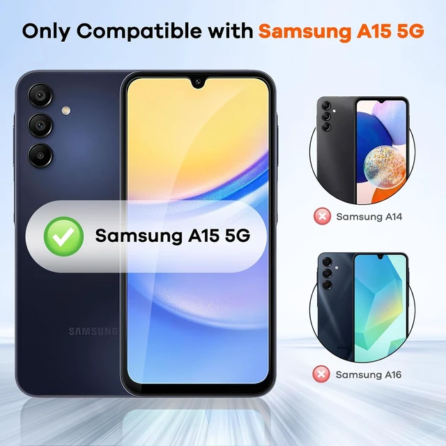 Alt view image 2 of 7 - 3+3 for Galaxy A15 5G Privacy Screen Protector Camera Protector