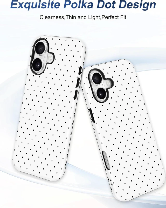 Main image of Magnetic Polka Dot Case for iPhone 17 White
