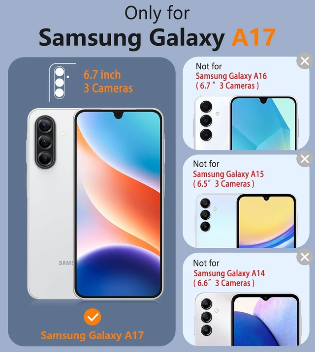 Alt view image 2 of 7 - for Galaxy A17-5G Case: with Belt-Clip Holster Black