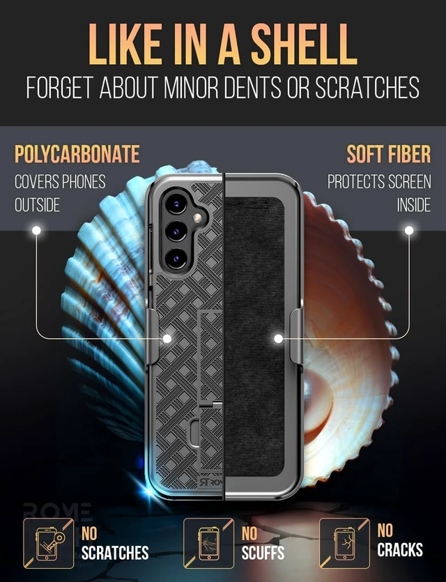 Alt view image 2 of 5 - Designed for Galaxy A13 5G Case with Belt Clip Holster