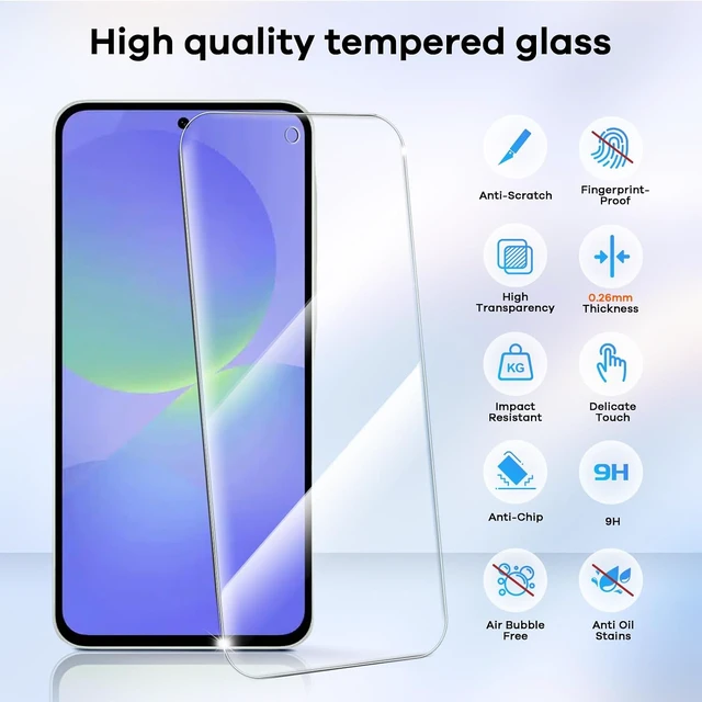 Alt view image 3 of 7 - 4+4 for Galaxy A36 5G Screen Protector Camera Lens Protector