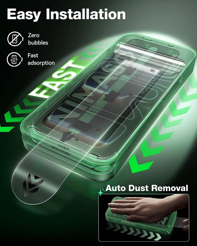 Alt view image 2 of 7 - for iPhone 18 Pro/17 Pro Screen Protector Full Coverage 6.3-Inch