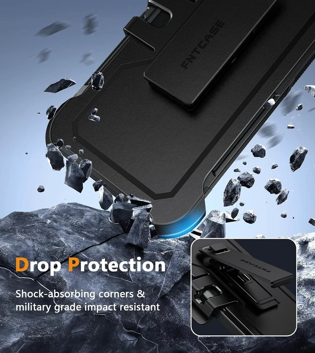 Alt view image 5 of 7 - for Galaxy A17-5G Case: with Belt-Clip Holster Black