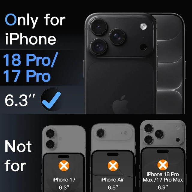 Alt view image 2 of 7 - Screen Protector for iPhone 18 Pro/17 Pro 3-Pack