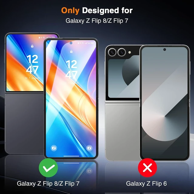 Alt view image 2 of 5 - 3 Pack for Galaxy Z Flip 8/ Flip 7 Screen Protector