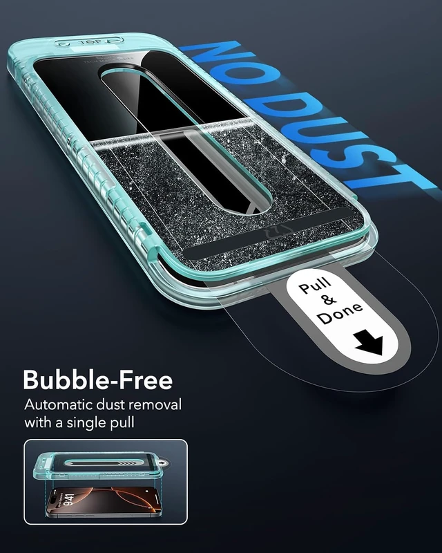 Alt view image 5 of 7 - 3 Pack for iPhone 16 Pro Max Privacy Screen Protector FlawlessFit Tray