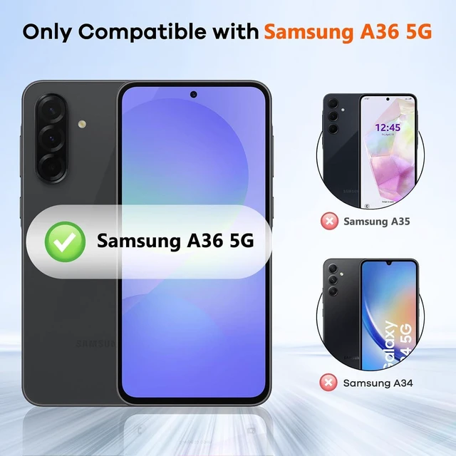 Alt view image 2 of 7 - 4+4 for Galaxy A36 5G Screen Protector Camera Lens Protector