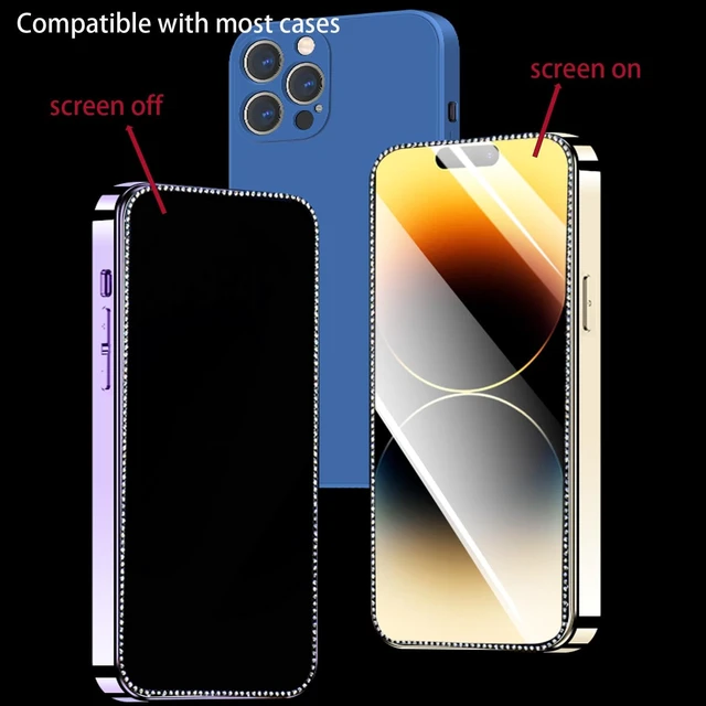 Alt view image 2 of 4 - 2PCS Glitter Screen Protector Suit for iPhone 18 Promax/iPhone 17 Promax/iPhone 16 Pro Max 6.9 Inch Diamond Bling Shiny Sparkling Tempered Glass