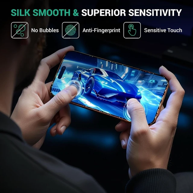 Alt view image 2 of 7 - 2 Pack iPhone 17 Pro Max/iPhone 16 Pro Max Screen Protector 6.9 9H Tempered Glass Easy Installation Kit Screen Protector 16 Pro Max Anti-Scratch HD Clear Phone Screen Protector