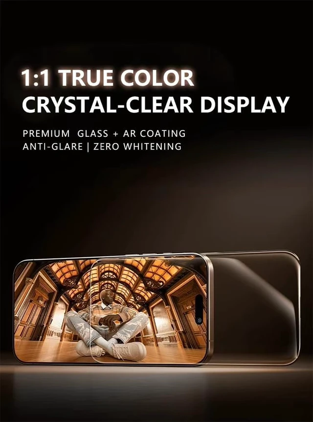 Alt view image 7 of 7 - 2 Pack iPhone 17 Pro Max/iPhone 16 Pro Max Screen Protector 6.9 9H Tempered Glass Easy Installation Kit Screen Protector 16 Pro Max Anti-Scratch HD Clear Phone Screen Protector