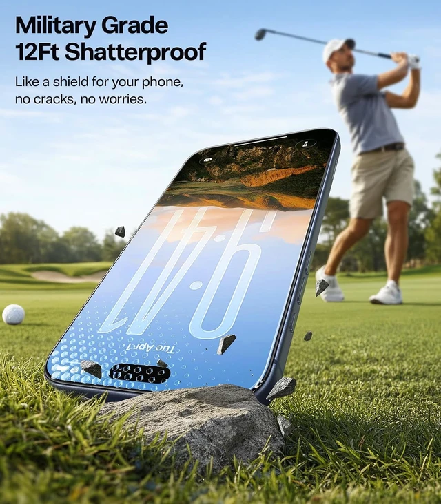 Alt view image 6 of 7 - OrigArmor Lite for iPhone 17 Pro Max Screen Protector Anti Glare
