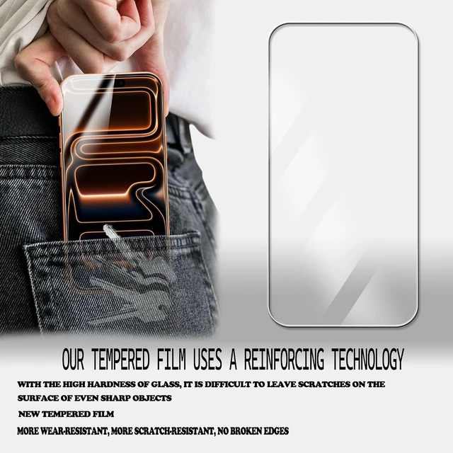 Alt view image 4 of 7 - Screen Protector For iPhone 17 Pro Tempered Glass 2-Pack With Easy Alignment Tool