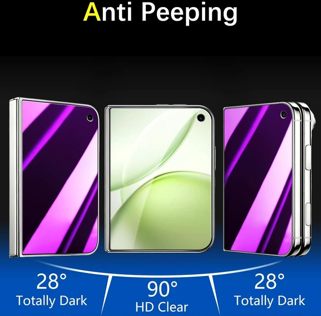 Alt view image 2 of 7 - 2-Pack Privacy Screen Protector for iPhone Duo Tempered Glass Film