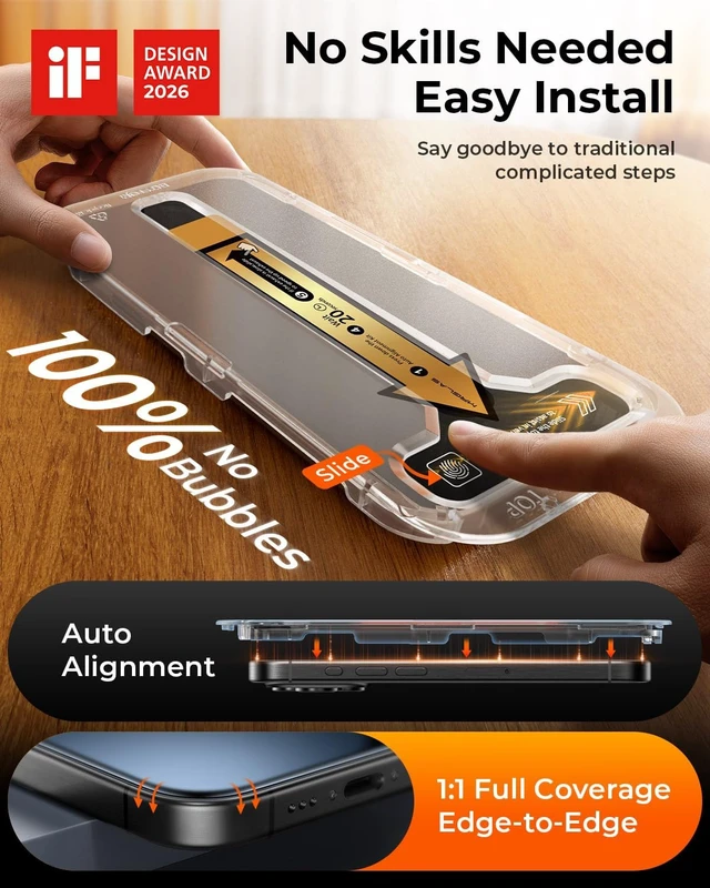 Alt view image 2 of 7 - 4-Pack TOP 9H+ Tempered Glass for iPhone 15 Pro Screen Protector