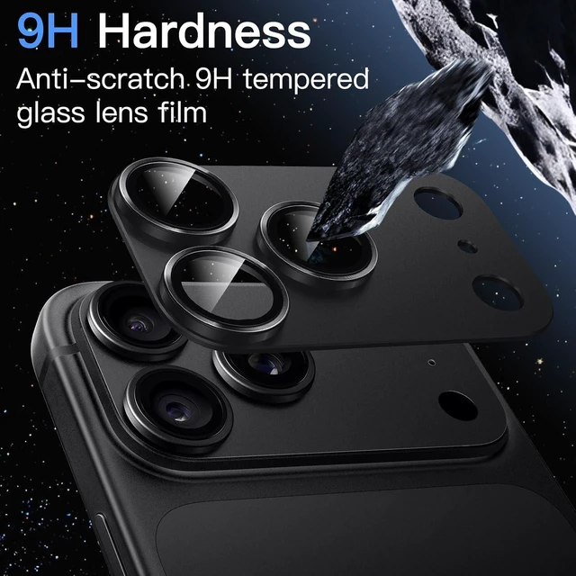 Alt view image 4 of 7 - Camera Lens Protector for iPhone 18 Pro 1-Pack Black