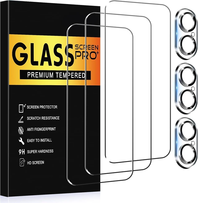 Main image of 3+3 Pack Glass Screen Protector for iPhone 17 6.3 inch