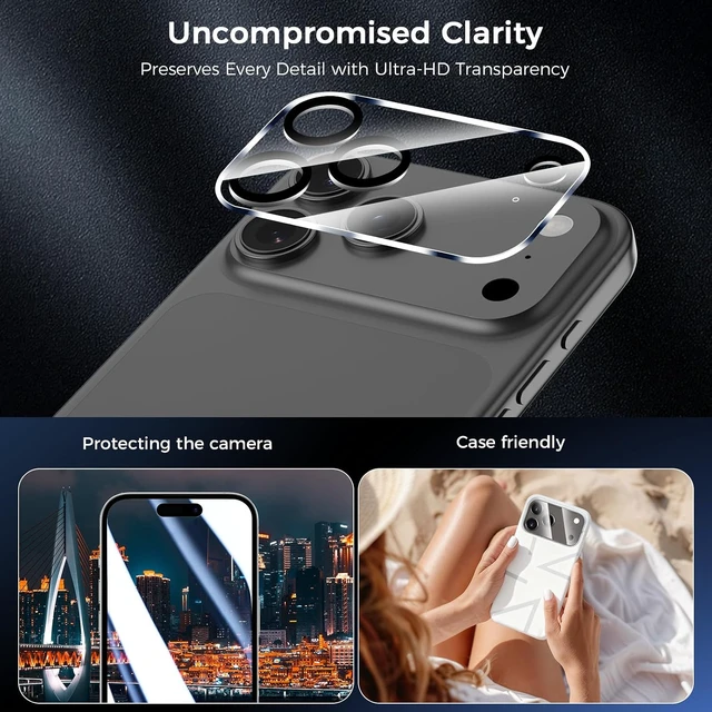 Alt view image 6 of 6 - 3+3 Pack Glass Screen Protector for iPhone 17 6.3 inch