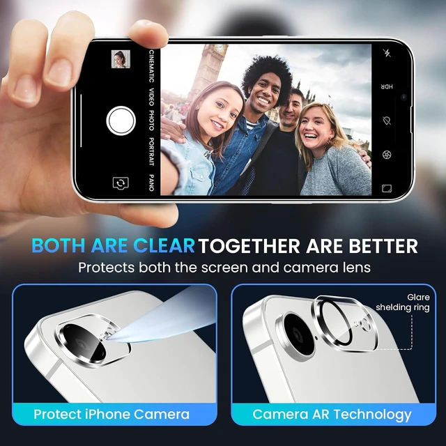 Alt view image 5 of 7 - otbor 3Pack iPhone 16e / 17e 6.1 inch Screen Protector with 3Pack Camera Lens Protector 9H+ Tempered Glass Easy Installation Kit Case Friendly