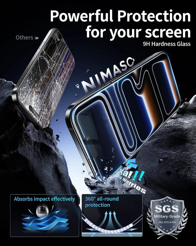 Alt view image 4 of 6 - for iPhone 18 Pro/17 Pro Screen Protector 6.3-Inch Clear 2 Pack