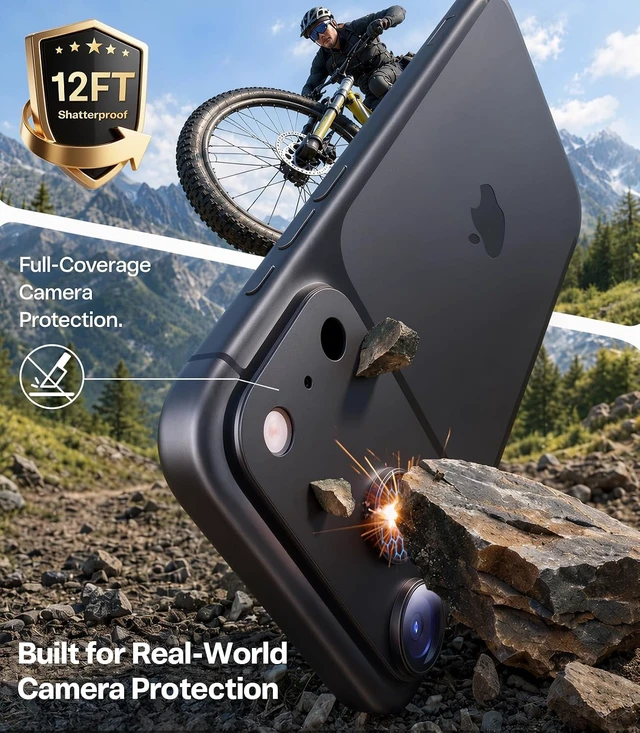 Alt view image 3 of 7 - for iPhone 18 Pro Camera Lens Protector 9H+ Black 1 Pack