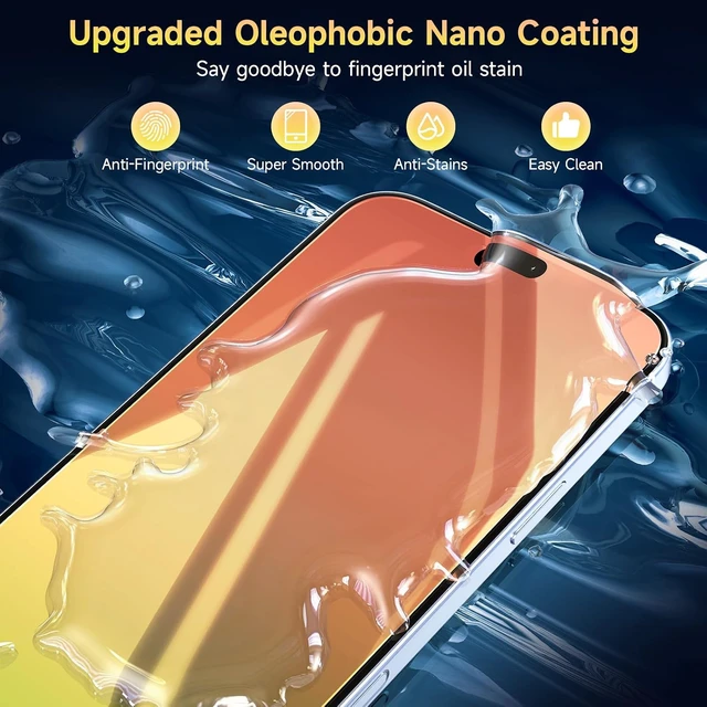 Alt view image 7 of 7 - 2 Pack Privacy Screen Protector Compatible for iPhone 18 Pro