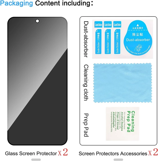 Alt view image 7 of 7 - 2 Pack Privacy Screen Protector for Galaxy S26 FE
