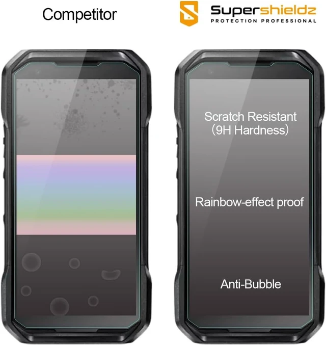 Alt view image 2 of 5 - (3 Pack) Designed for Kyocera (DuraForce Pro 3) Tempered Glass Screen Protector Anti Scratch Bubble Free