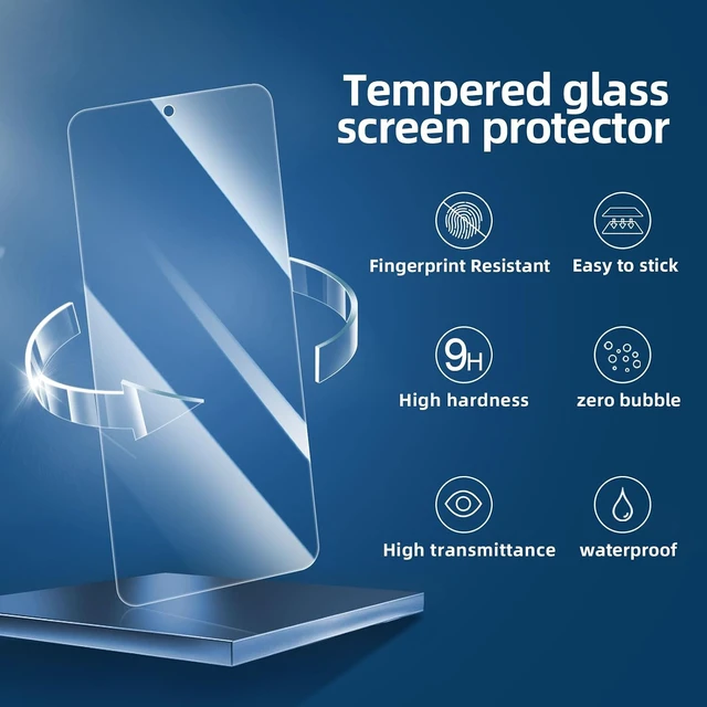Alt view image 3 of 6 - NEWC for Galaxy A57 5G Screen Protector Tempered Glass HD Clear