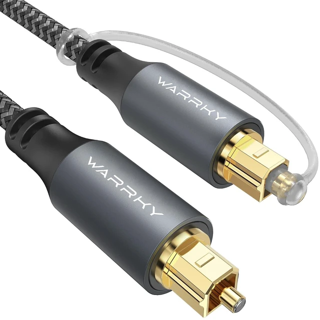 Main image of Optical Audio Cable for Soundbar and TV 6ft Gold-Plated Braided