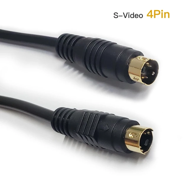 Alt view image 3 of 6 - S Video Cable S-Video Cable 4 Pin Connector Male to Male Gold Plated Compatible with DVD Player Home Theater DSS Receivers VCRs DVRs/PVRs - 3.28FT