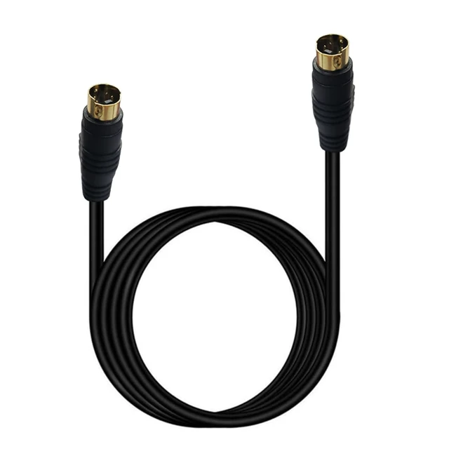Alt view image 4 of 6 - S Video Cable S-Video Cable 4 Pin Connector Male to Male Gold Plated Compatible with DVD Player Home Theater DSS Receivers VCRs DVRs/PVRs - 3.28FT