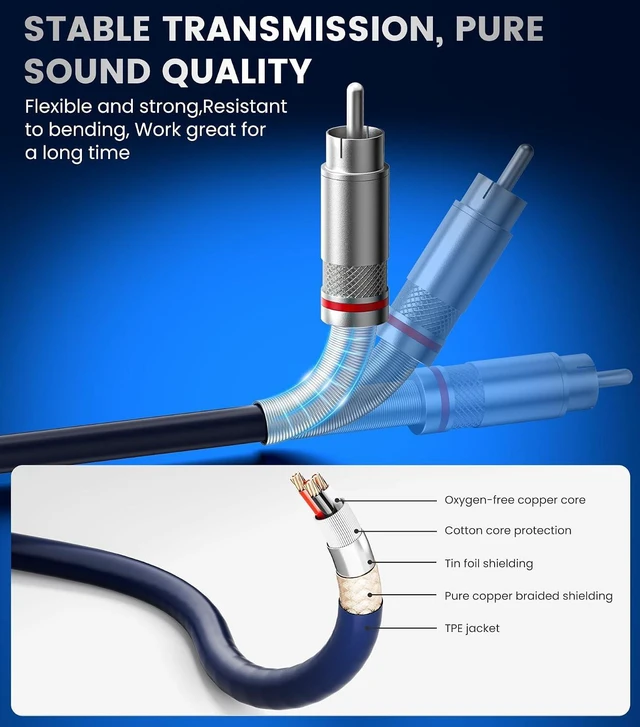 Alt view image 3 of 7 - Female XLR to RCA Stereo Audio Patch Cable 2 RCA/2 XLR-HiFi 10FT