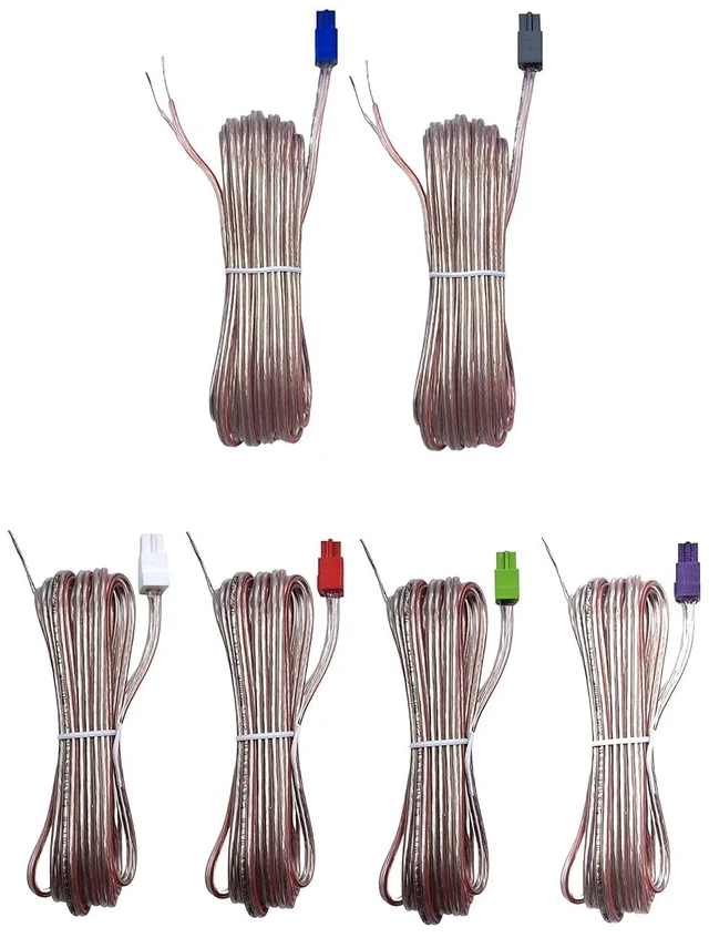 Main image of 6X Pcs Red Gray Speaker Sound Wires Cords Cables Compatible with Sony Home Cinema Theater System
