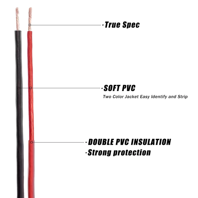 Alt view image 2 of 4 - Sinus Live 16 AWG Gauge Speaker Wire Speaker Cable Stereo Car or Home Theater Red and Black CCAM (100FT CCAM)