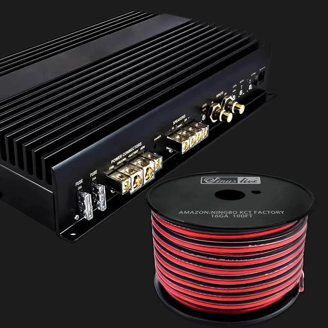 Alt view image 4 of 4 - Sinus Live 16 AWG Gauge Speaker Wire Speaker Cable Stereo Car or Home Theater Red and Black CCAM (100FT CCAM)