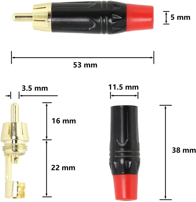 Alt view image 5 of 7 - Gold-Plated RCA to Bare Wire Speaker Cable - 14AWG OFC Copper Audio Cable for Subwoofers Amps & Home Theater Dual PVC Shielded Zero-Noise(16.4FT 1PCS)