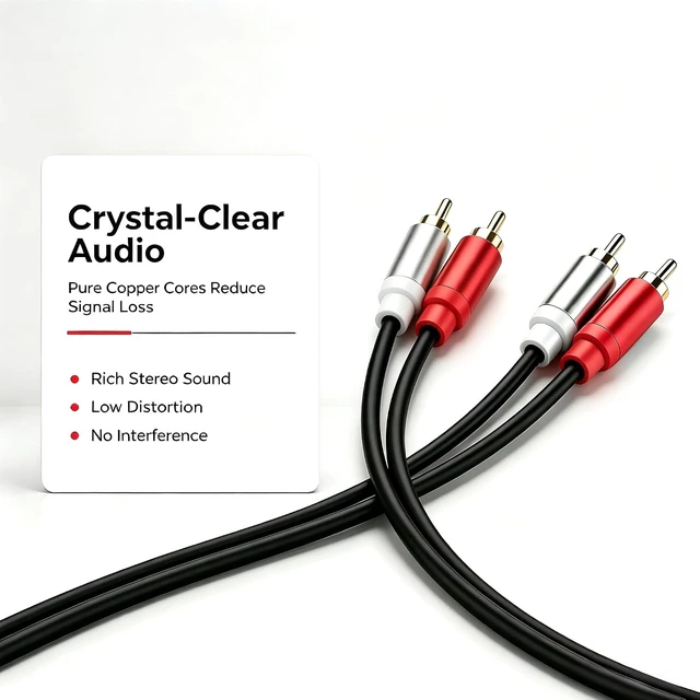 Alt view image 2 of 7 - 2Pack 2RCA to 2RCA Cable Male to Male for Subwoofer Speaker