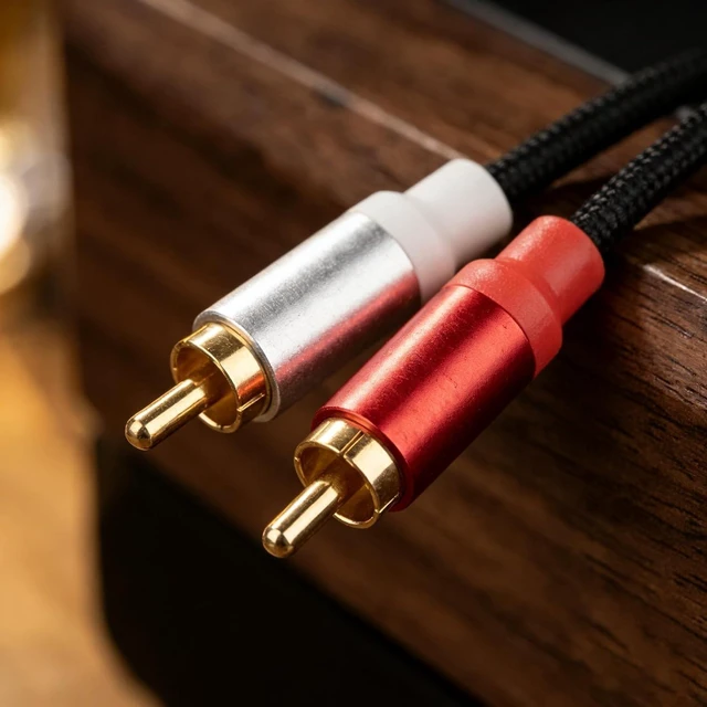 Alt view image 6 of 7 - 2 Pcs Short 2RCA to 2RCA Audio Cables 1FT Home Cinema Rca Video Cables